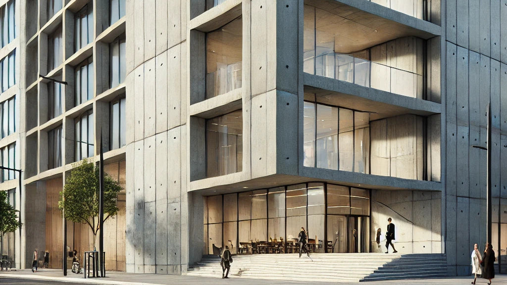 architektonisches Gebäude aus Betonfertigteilen