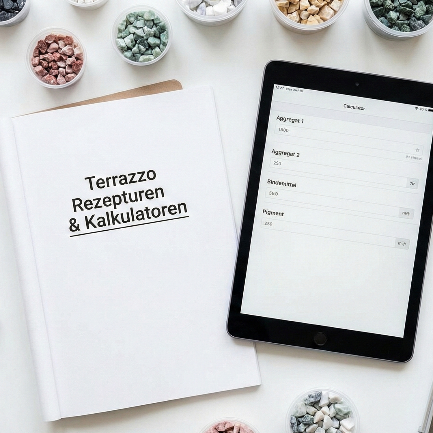 Terrazzo Rezepturen & Kalkulatoren