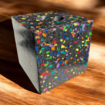 Terrazzo cube "FireCube"