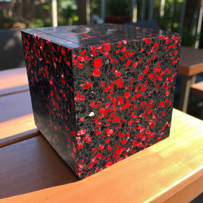 Terrazzo cube "FireCube"