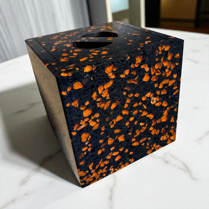 Terrazzo cube "FireCube"