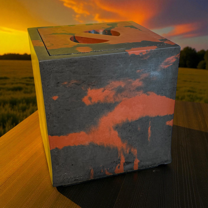 Sichtbeton-Würfel „FireCube“